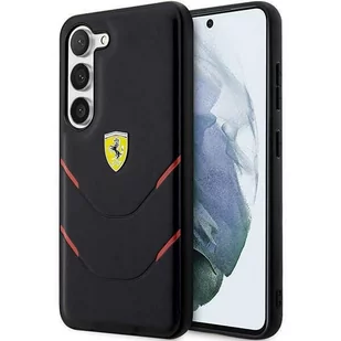 Ferrari FEHCS23SPBAK S23 S911 czarny/black hardcase Hot Stamp Lines - Etui i futerały do telefonów - miniaturka - grafika 1