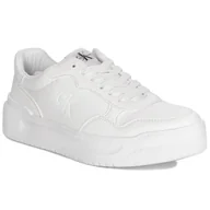 Sneakersy damskie - Calvin Klein Jeans Sneakersy damskie na platformie białe-36 - miniaturka - grafika 1