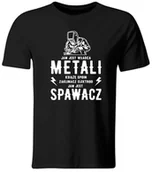 Koszulki męskie - Koszulka Władca Metali. Prezent dla spawacza, czarna, roz. L - miniaturka - grafika 1