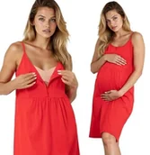 Piżamy ciążowe - Koszula Nocna Ciązowa Do Szpitala Karmienia S/m - miniaturka - grafika 1