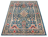 Dywany - Klasyczny niebieski dywan z frędzlami K5-T08 - miniaturka - grafika 1