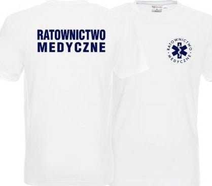 Promostars LPP - Koszulka męska RATOWNICTWO MEDYCZNE biała