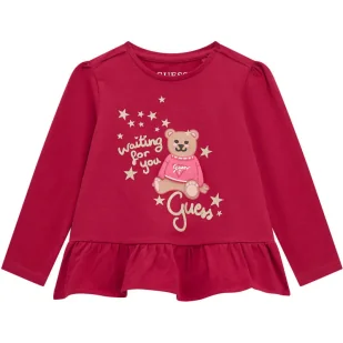Guess Bluzka | Regular Fit - Bluzy dla dziewczynek - miniaturka - grafika 1