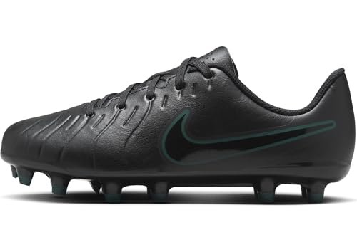 Nike Unisex-Child Jr. Tiempo Legend 10 Club Multi-Ground Low Top Soccer Cleats (Little Big Kid) Sneaker, Czarny/czarny/głęboki dżungla, 1.5 Little Kid