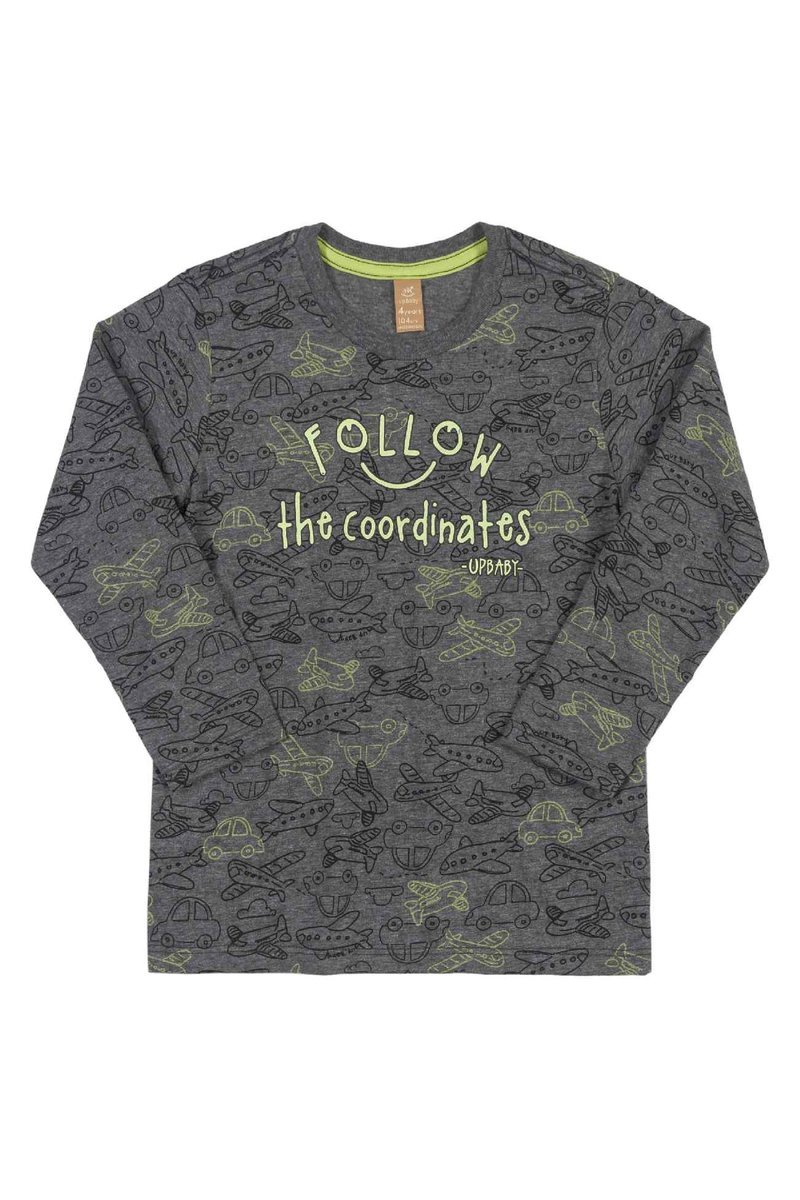 Chłopięca bluzka z długim rękawem zielona, Up Baby