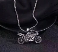 Łańcuszki - Naszyjnik łańcuszek Motocyklowy Z Motorem Motocykl - miniaturka - grafika 1