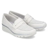 Półbuty damskie - Sneakersy damskie Rieker N3356-80 WHITE 40 - miniaturka - grafika 1