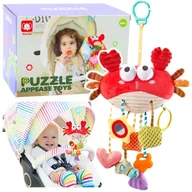 Zabawki sensoryczne - Zabawka Sensoryczna Zawieszka Do Łóżeczka Krab 9w1 LEAN Toys - miniaturka - grafika 1