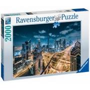 Puzzle - Ravensburger Puzzle 2000 elementów Widok na Dubaj nocą 4005556150175 - miniaturka - grafika 1