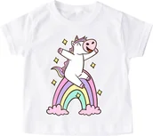 Koszulki dla dziewczynek - koszulka z unicornem dla dziewczynki - miniaturka - grafika 1