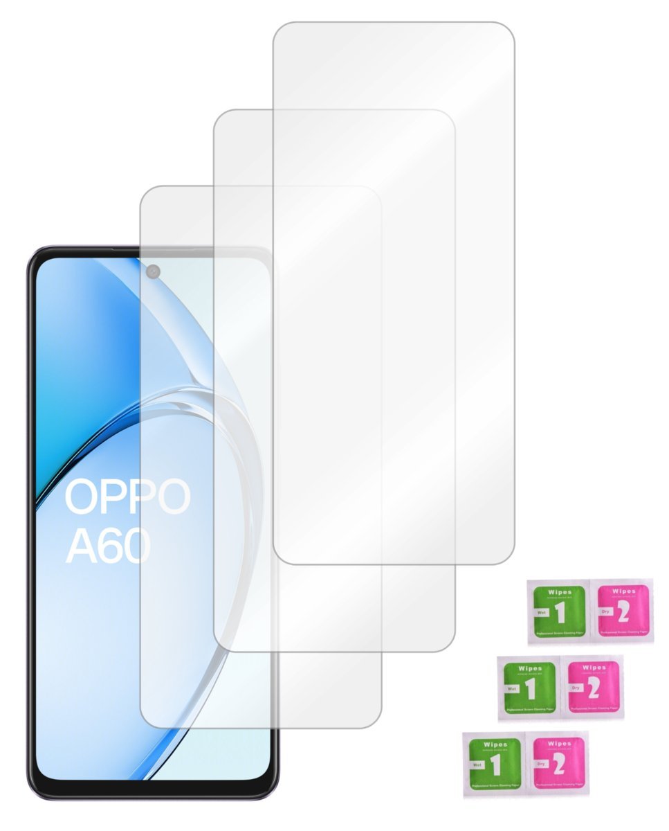 Szkło ochronne do OPPO A60 hartowane na ekran 9H szybka glass mocne 3sztuki