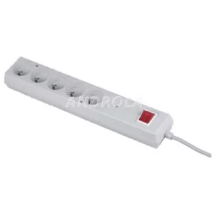 Orno POLSKA Przedłużacz pięciokrotny z gniazdem wtyczkowym 16A/250V, 5x2P+Z PS-5 - Przedłużacze i rozgałęźniki - miniaturka - grafika 1