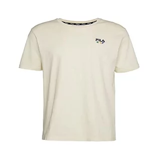 Koszulki męskie - FILA Męski T-shirt BINZEN Regular Graphic Antique White, XS, Antique White, XS - grafika 1