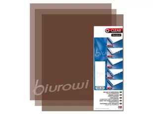 Opus O.CLEAR Standard brązowa A4 /100/ - Okładki do laminatorów i bindownic - miniaturka - grafika 1