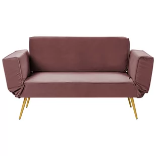 Sofa rozkładana Różowy SAARELA - Sofy i kanapy - miniaturka - grafika 1