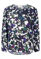 Bluzki damskie - Cartoon Damska bluzka na co dzień z marszczeniem, zielony/czarny, 38 - miniaturka - grafika 1