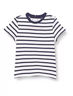 Koszulki dla dziewczynek - Tommy Hilfiger Koszulka dziewczęca Essential S/S, ciemny granatowy biały pasek, 92 - miniaturka - grafika 1