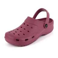 Klapki i japonki damskie - KLAPKI KROKSY buty LEKKIE chodaki bordowe - Buty Olivier - miniaturka - grafika 1