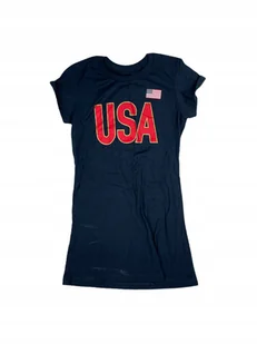 Czarna koszulka t-shirt damski USA S - Koszulki i topy damskie - miniaturka - grafika 1