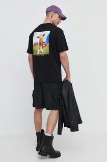 Koszulki męskie - HUGO t-shirt bawełniany męski kolor czarny z nadrukiem 50513834 - Hugo - grafika 1