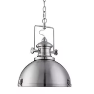 Lampy sufitowe - Searchlight Modna industrialna lampa wisząca Silver - miniaturka - grafika 1