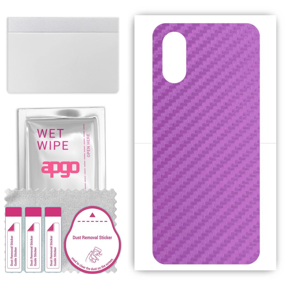 Folia naklejka skórka strukturalna na TYŁ do Meizu Meilan 20 - Carbon Fioletowy - apgo SKINS