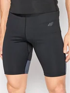 Spodnie sportowe męskie - 4F Szorty sportowe H4L22-SPMF010 Czarny Slim Fit - miniaturka - grafika 1