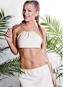 Biustonosz na saunę BEMBEA w 100% naturalna bawełna Yeye Ecru M - Bielizna sportowa damska - miniaturka - grafika 1