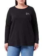 Bluzki damskie - TRIANGLE Damska bluzka z długim rękawem, czarna, 54, czarny, 54 - miniaturka - grafika 1