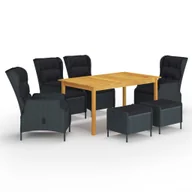 Meble ogrodowe - shumee shumee 7 częściowy zestaw mebli ogrodowych ciemnoszary - miniaturka - grafika 1