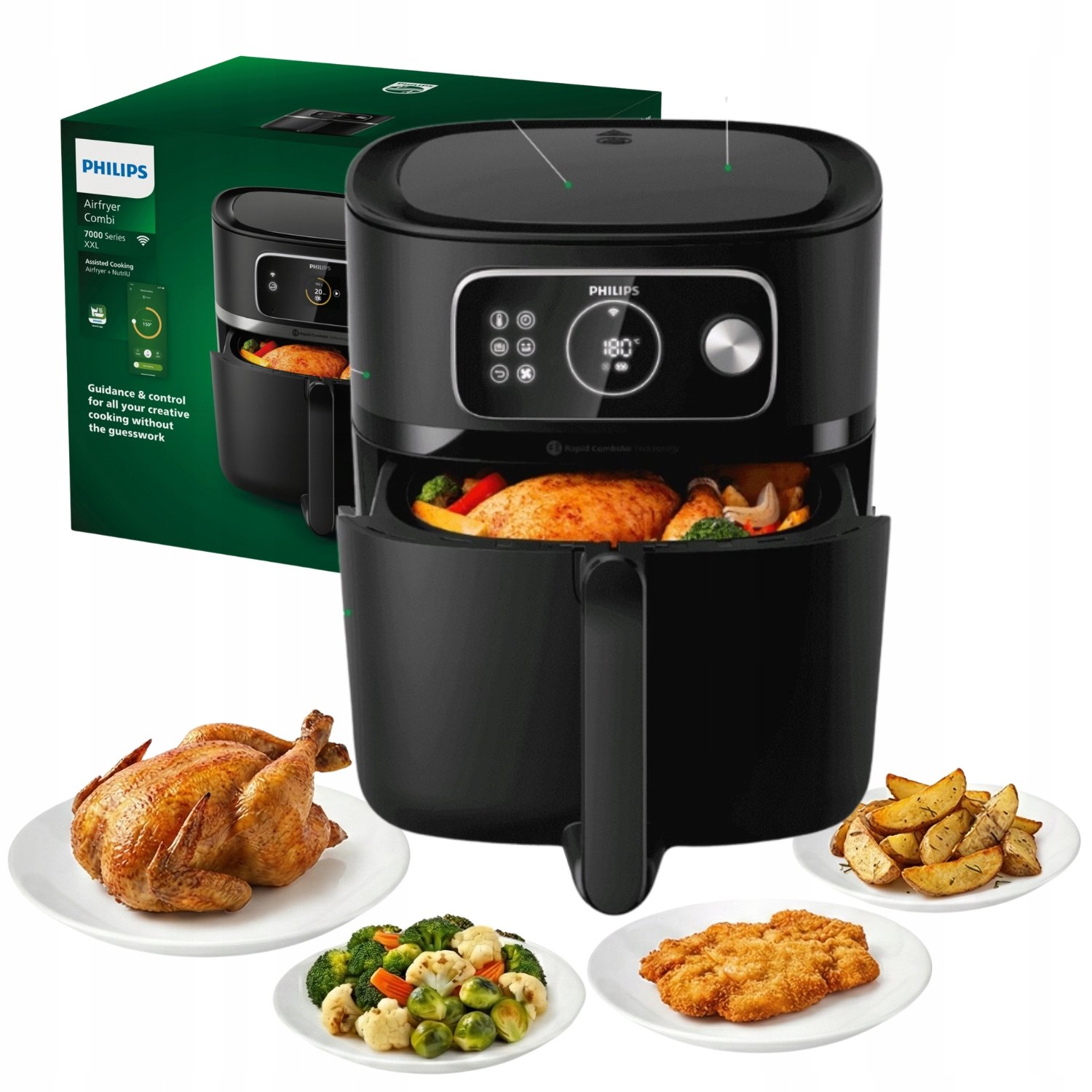 Frytkownica Beztłuszczowa Airfyrer Philips XXL Smart 2200W Sterowanie Wifi