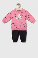 Komplety dla niemowląt - adidas dres niemowlęcy I BLUV Q3 CSET kolor różowy - miniaturka - grafika 1