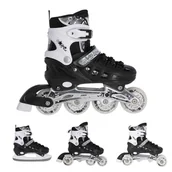Rolki - Nils EXTREME NH10905 4w1 CZARNE ROZM. L(39-42) ŁYŻWOROLKI Z WYM. PŁOZĄ HOKEJOWĄ EXTREME 16-25-025 - miniaturka - grafika 1