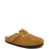 Kapcie damskie - Birkenstock Ocieplane obuwie domowe Boston VL | narrow fit | zamsz - miniaturka - grafika 1