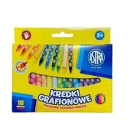 Przybory szkolne - Astra Kredki grafionowe okrągłe 18 kolorów - miniaturka - grafika 1