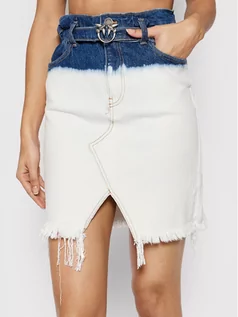 Spódnice - Pinko Spódnica jeansowa Mitica 1J10T8 Y82N Biały Regular Fit - grafika 1