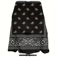 Peleryny fryzjerskie - TEMU Profesjonalny Męski Peleryna do Strzyżenia z Dużym Otworem na Szyję i Przeciwpyłową Osłoną - Czarna Fartuch Fryzjerski w Wzór Paisley dla - miniaturka - grafika 1