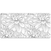 Podkładki na biurko - Duża podkładka na biurko Szkicowane kwiaty 120x60cm, Dywanomat - miniaturka - grafika 1