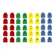 Kurtki i płaszcze dla chłopców - Softee Equipment Unisex_Baby Set 5 miękkie śliniaki numerowane od 11 do 15 kamizelki, czerwone, jeden rozmiar - miniaturka - grafika 1