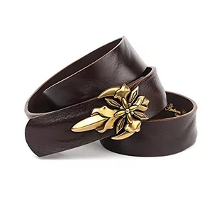 Anthoni Crown Unisex 4SG340-105 pasek, ciemnobrązowy, 105 - Paski - miniaturka - grafika 1