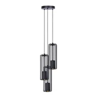 Lampy sufitowe - Kaja czarna lampa wisząca do kuchni K-4932 FALCON 3 czarny nowoczesny żyrandol metalowe tubki K-4932 - miniaturka - grafika 1