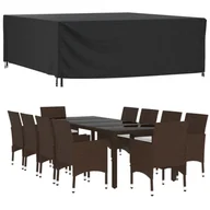 Pokrowce na meble ogrodowe - vidaXL Pokrowce na meble ogrodowe 2 szt. czarne 260x260x90cm Wodoodporne - miniaturka - grafika 1