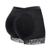 Odzież ciążowa - Majtki Push-Up Efekt Powiększenia Modelowanie Pośladków Koronka Czarne Xxl - miniaturka - grafika 1