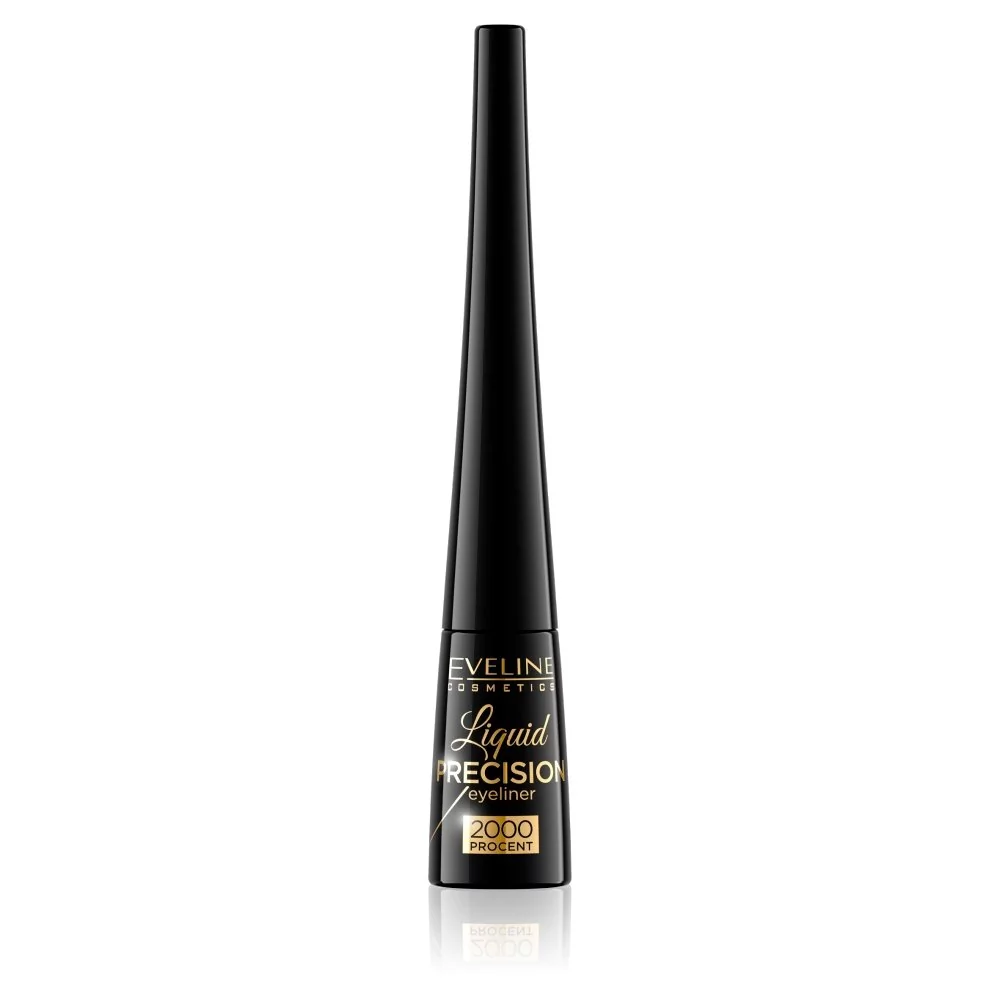 Eveline Liquid Precision 2000 Procent Eyeliner liner w pędzelku Black 4ml 36891-uniw