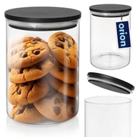 Pojemniki kuchenne - Pojemnik na produkty sypkie szklany z pokrywką i uszczelką 600 ml - miniaturka - grafika 1