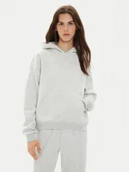 Bluzy damskie - Gina Tricot Bluza 21735 Szary Oversize - miniaturka - grafika 1