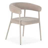 Fotele - Beżowe tapicerowane fotele jadalniane zestaw z podłokietnikami 2 szt. Yuri – MOME - miniaturka - grafika 1