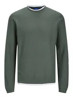 Swetry męskie - Jack & Jones Sweter w kolorze zielonym - miniaturka - grafika 1