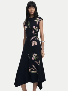 Desigual Sukienka codzienna Katrina 25WWVK12 Czarny Slim Fit - Sukienki - miniaturka - grafika 1