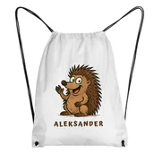 Plecaki worki - Worek Jeż z jeżem jeżyk zwierzęta leśne z dowolnym imieniem - miniaturka - grafika 1